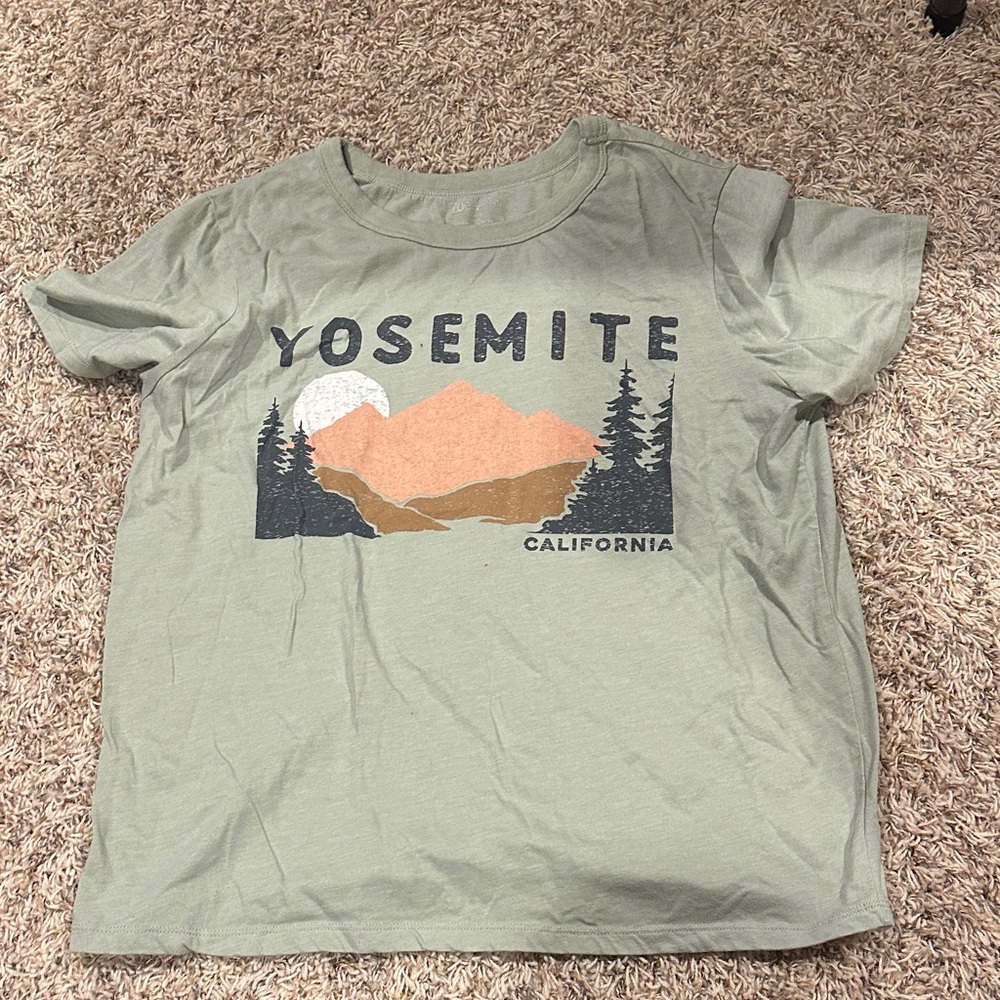 Zoe + Liv Green Yosemite Graphic Tee